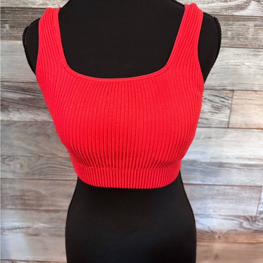 Maurices Red Ribbed Tank Top